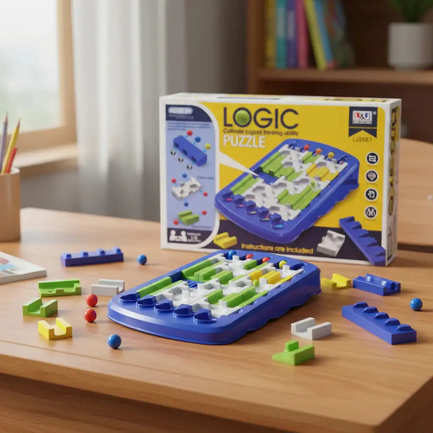 Rompecabezas Puzzle Logica Laberinto Canicas Niños 3