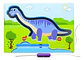 Juego De Laberinto ¿quién Me Está Tocando? Dinosaurio Niños - Miniatura 1