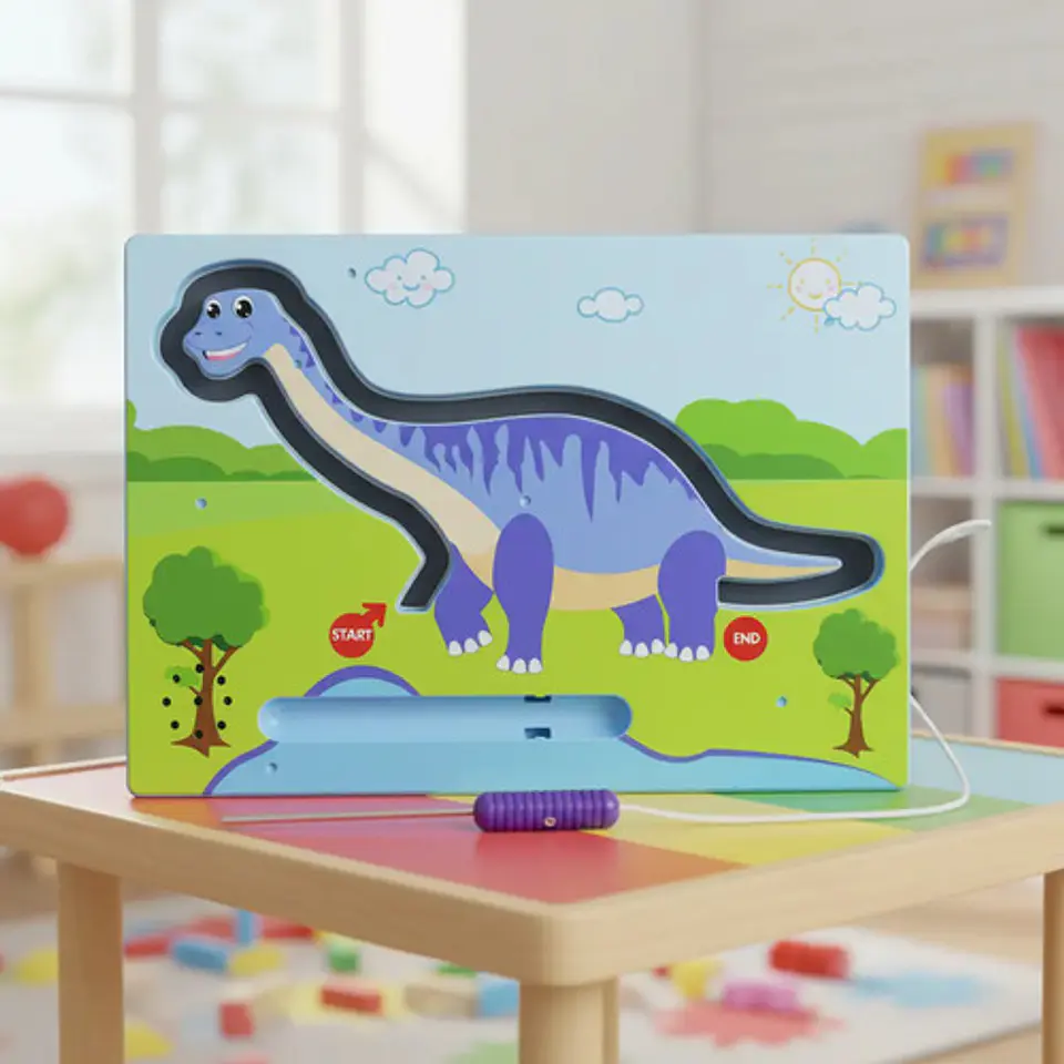 Juego De Laberinto ¿quién Me Está Tocando? Dinosaurio Niños 3
