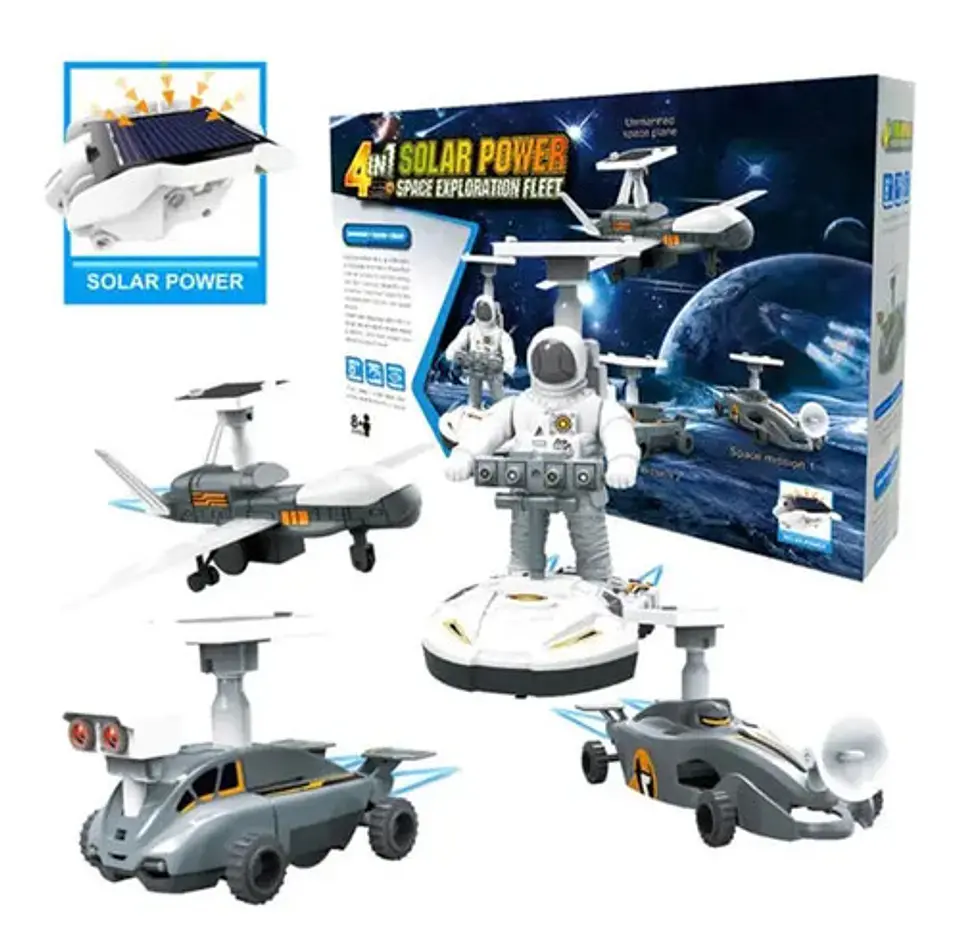 Nave Flota Espacial Solar 4en1 Armable Juguete Steam Color Gris Personaje Space Espacio 2