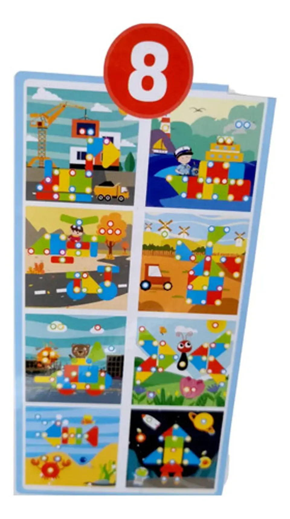 Juego Construcción Creative Space Figuras Bloques 125 Piezas Plástico 3