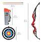 Set De Arco Y Flechas Archery Rojo Para Niños De 3 Años Con Arco De 66 Cm - Miniatura 2