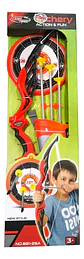 Set De Arco Y Flechas Archery Rojo Para Niños De 3 Años Con Arco De 66 Cm - Miniatura 3