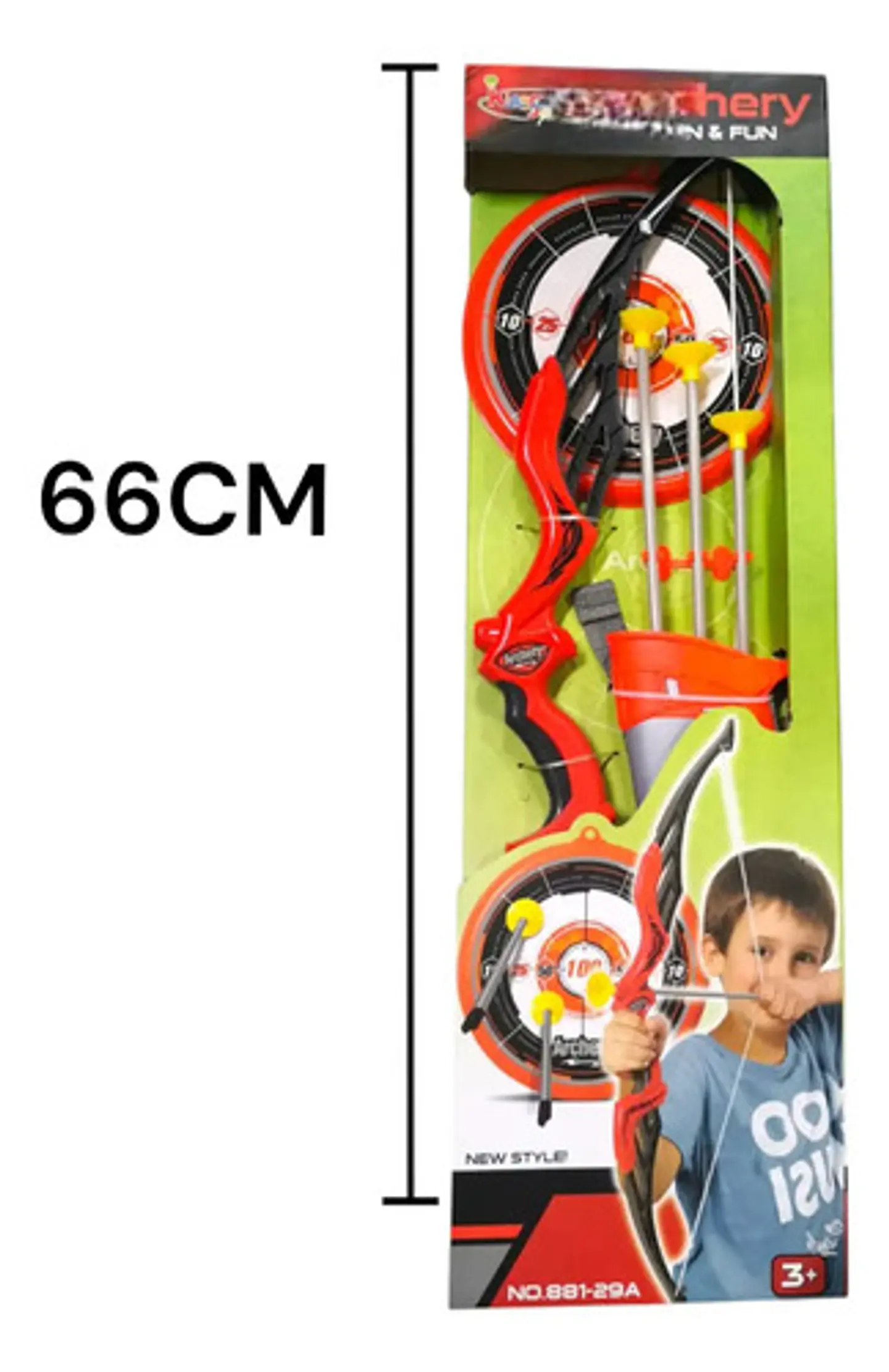 Set De Arco Y Flechas Archery Rojo Para Niños De 3 Años Con Arco De 66 Cm 4
