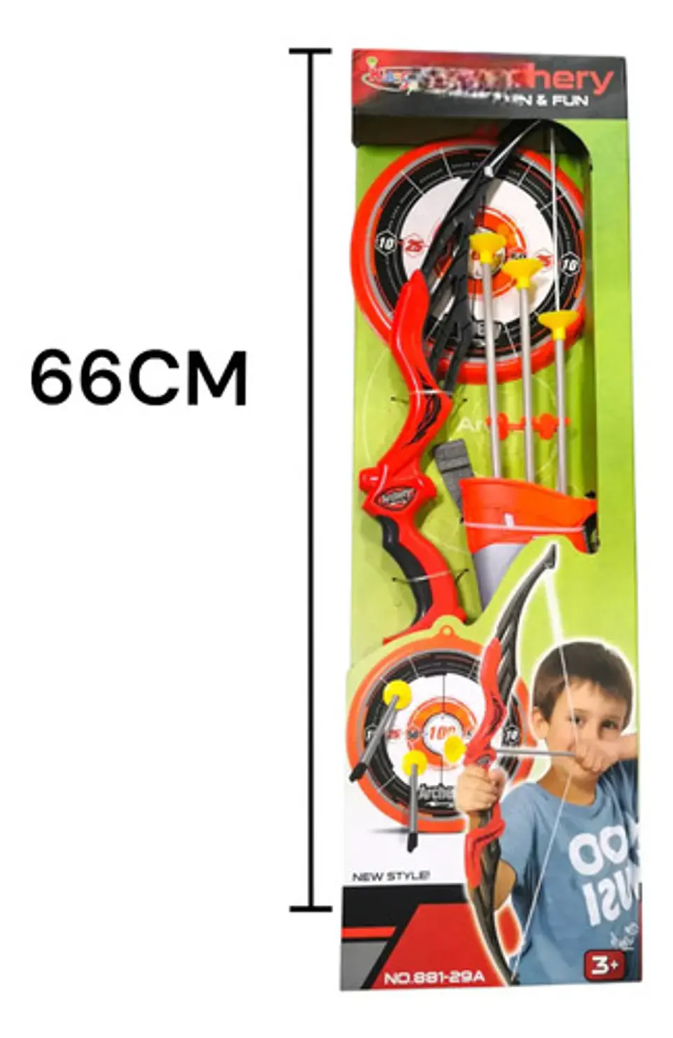 Set De Arco Y Flechas Archery Rojo Para Niños De 3 Años Con Arco De 66 Cm 4