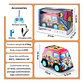 Mini Van A Control Remoto Fucsia De Juguete Con Luces Y Batería Recargable - Miniatura 2