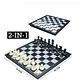 Tablero Ajedrez Damas Magnético Plegable Chess Checkers Set 36cm - Miniatura 3