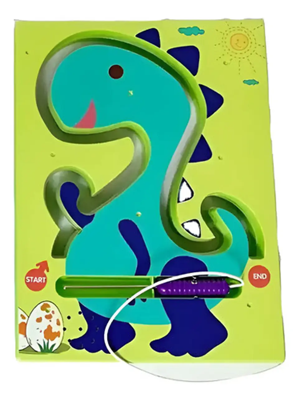 Juguete Laberinto Electrico Dinosaurio Azul Funny Maze Niños 3 Años 1