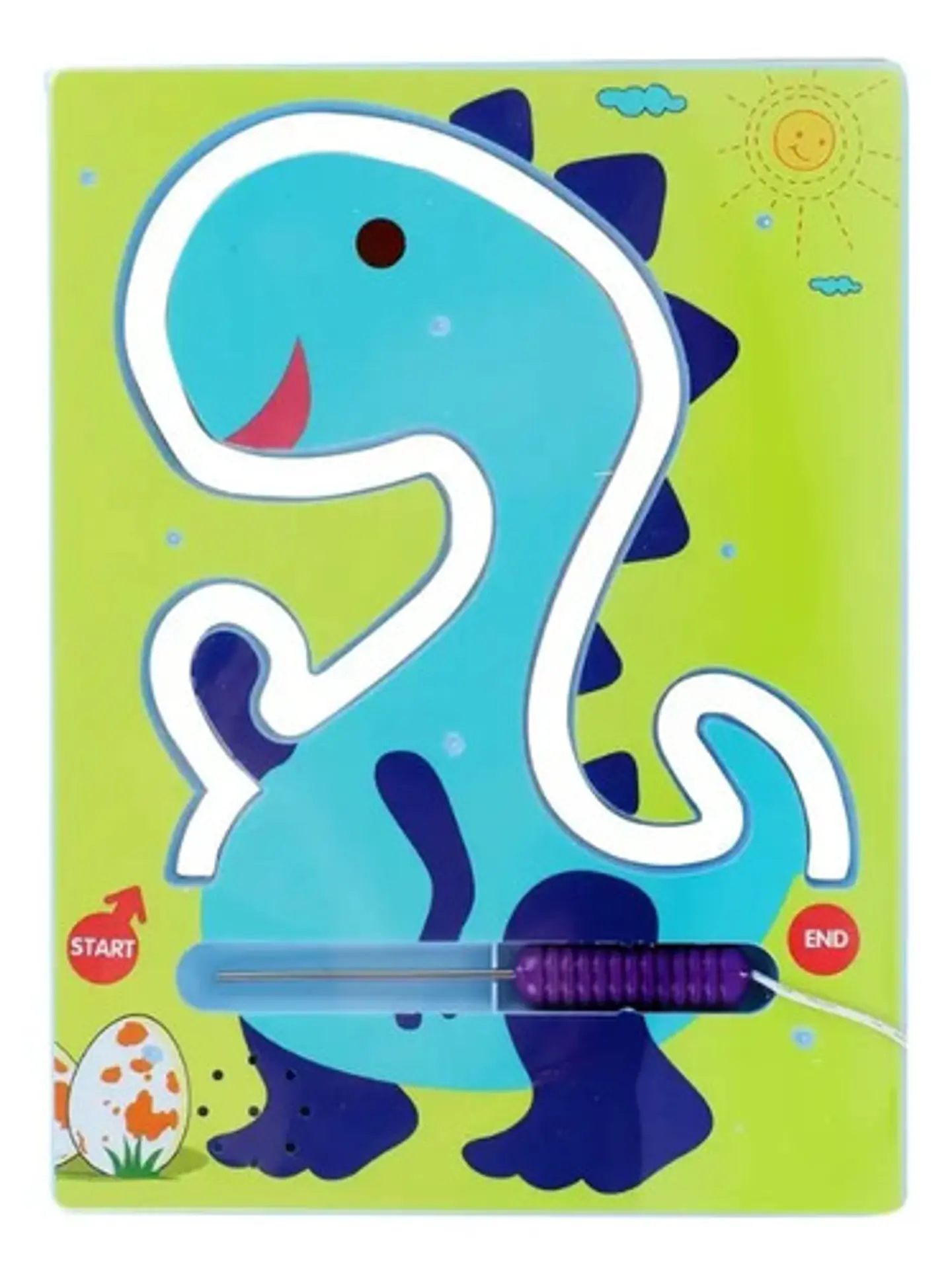 Juguete Laberinto Electrico Dinosaurio Azul Funny Maze Niños 3 Años 2