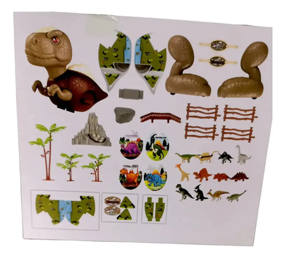 Juguete Dinosaurio 2 En 1 Mundo Jurásico 37 Pcs Marca Dinosaurio Wolrd 2