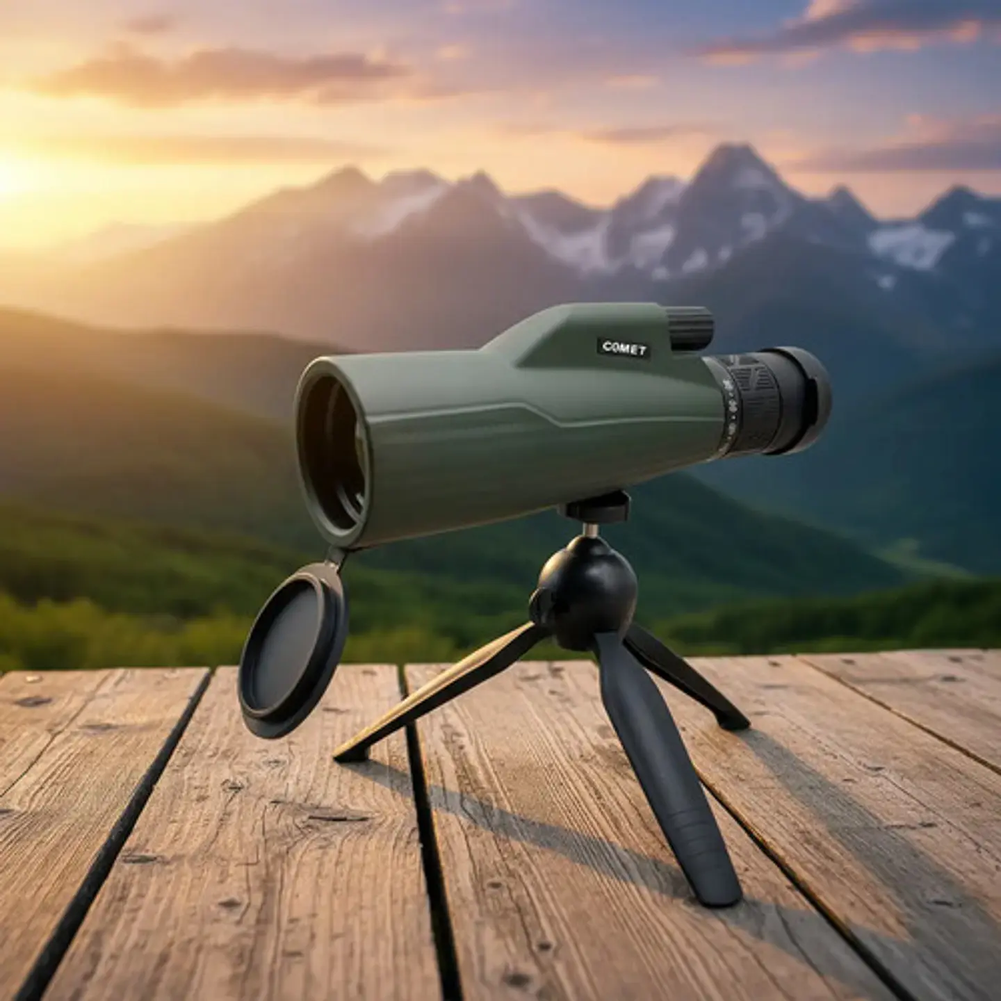 Telescopio Monocular De Gran Alcance Tripode Y Adaptador Verde 1