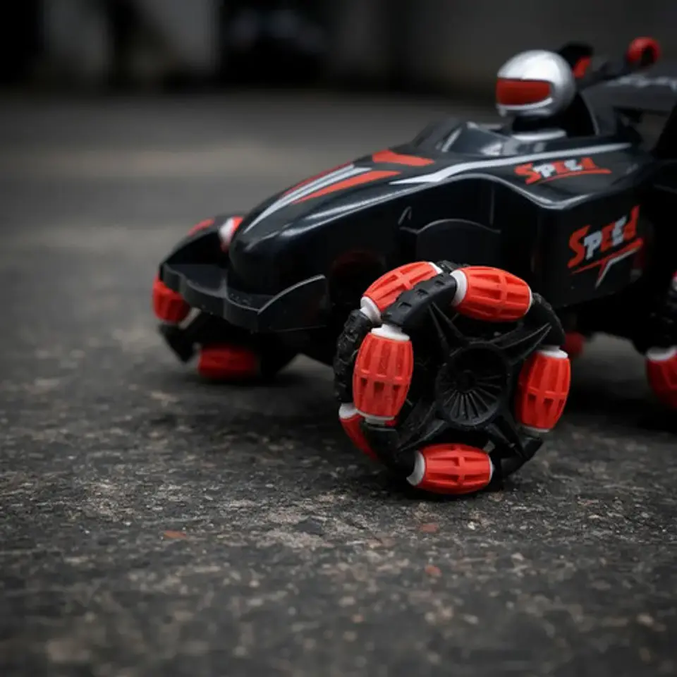 Carro Control Remoto Stunt Car 360° Rotación Negro Rojo Personaje Speed Macrooutlet Negro Con Rojo 6