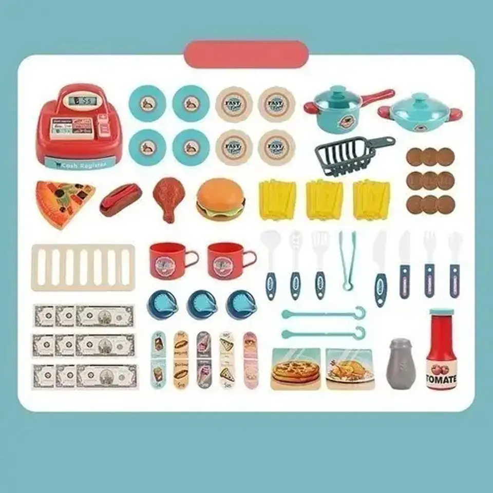 Carrito Comidas Rápidas  Infantil Niña Caja Registradora 5