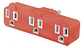 Multitoma Fulgore Naranja 3 Contactos Aterrizados 1.875kw 60hz 110v - Miniatura 3