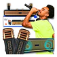 Parlante Karaoke Portátil Cmik Con 2 Micrófonos Y Usb Negro 5v - Miniatura 1