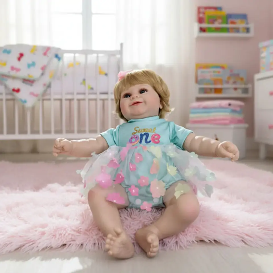 Muñeco Bebé Reborn Kiki Realista de Silicona y Algodón de 48 cm 2