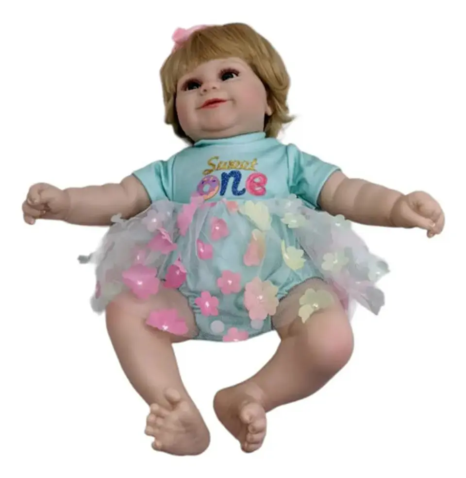 Muñeco Bebé Reborn Kiki Realista de Silicona y Algodón de 48 cm 3