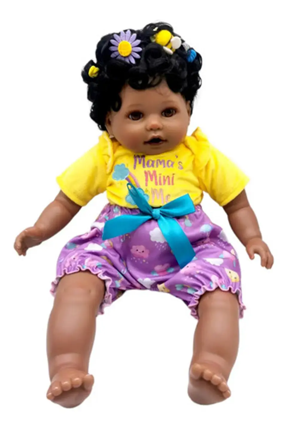 Baby Doll 48cm Bebé Reborn Realista Silicona Niñas Afro 1