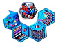 Set De Arte Hexagonal Set Pinturas Lápiz Incluye Estuche Modelo Variado Spider 46pcs - Miniatura 1
