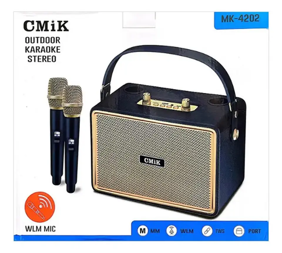 Parlante Bocina Altavoz Karaoke Microfonos Musica Mk-4201 3