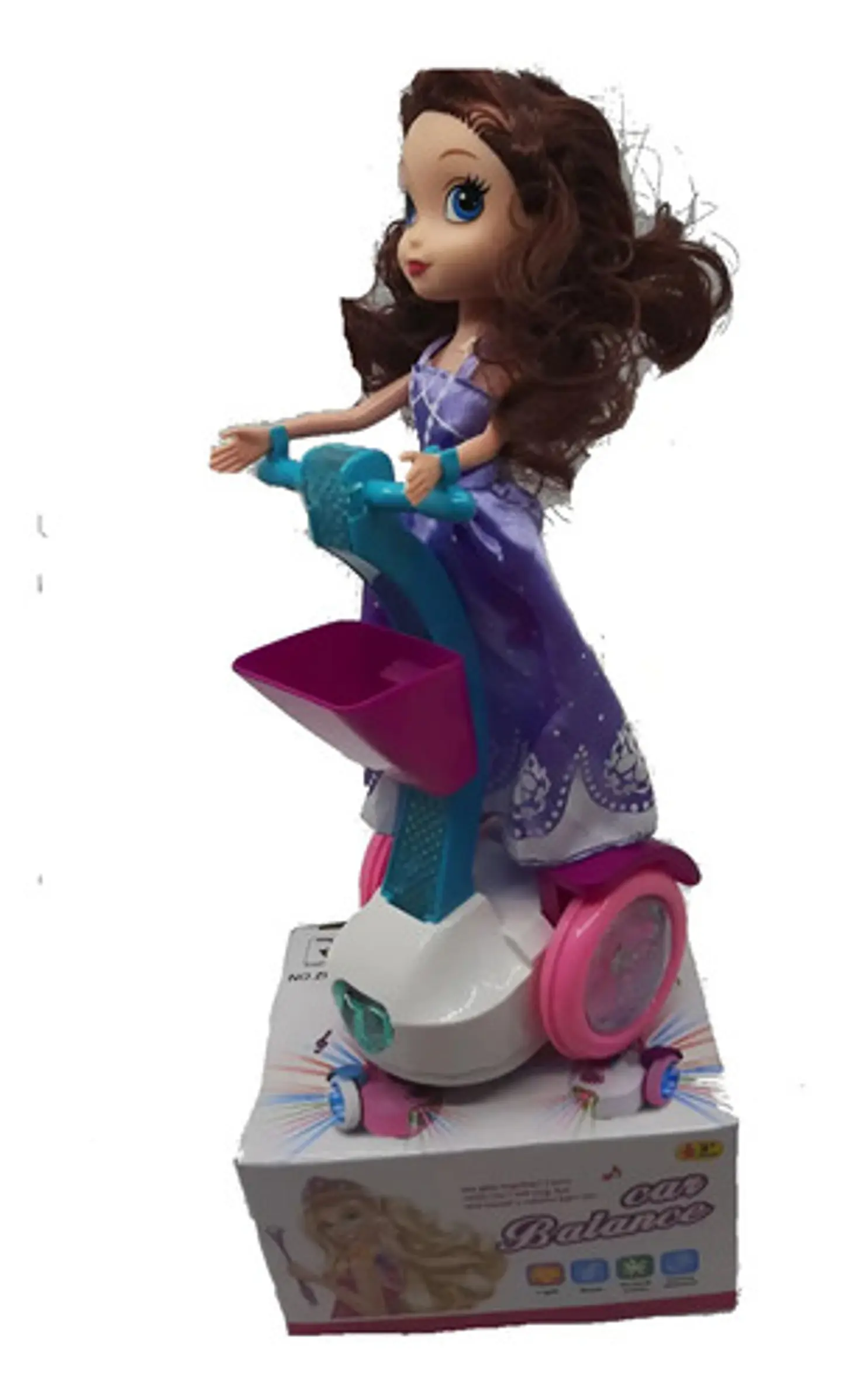 Muñeca Princesa Baile Musical Patineta Scooter + Baterias 2