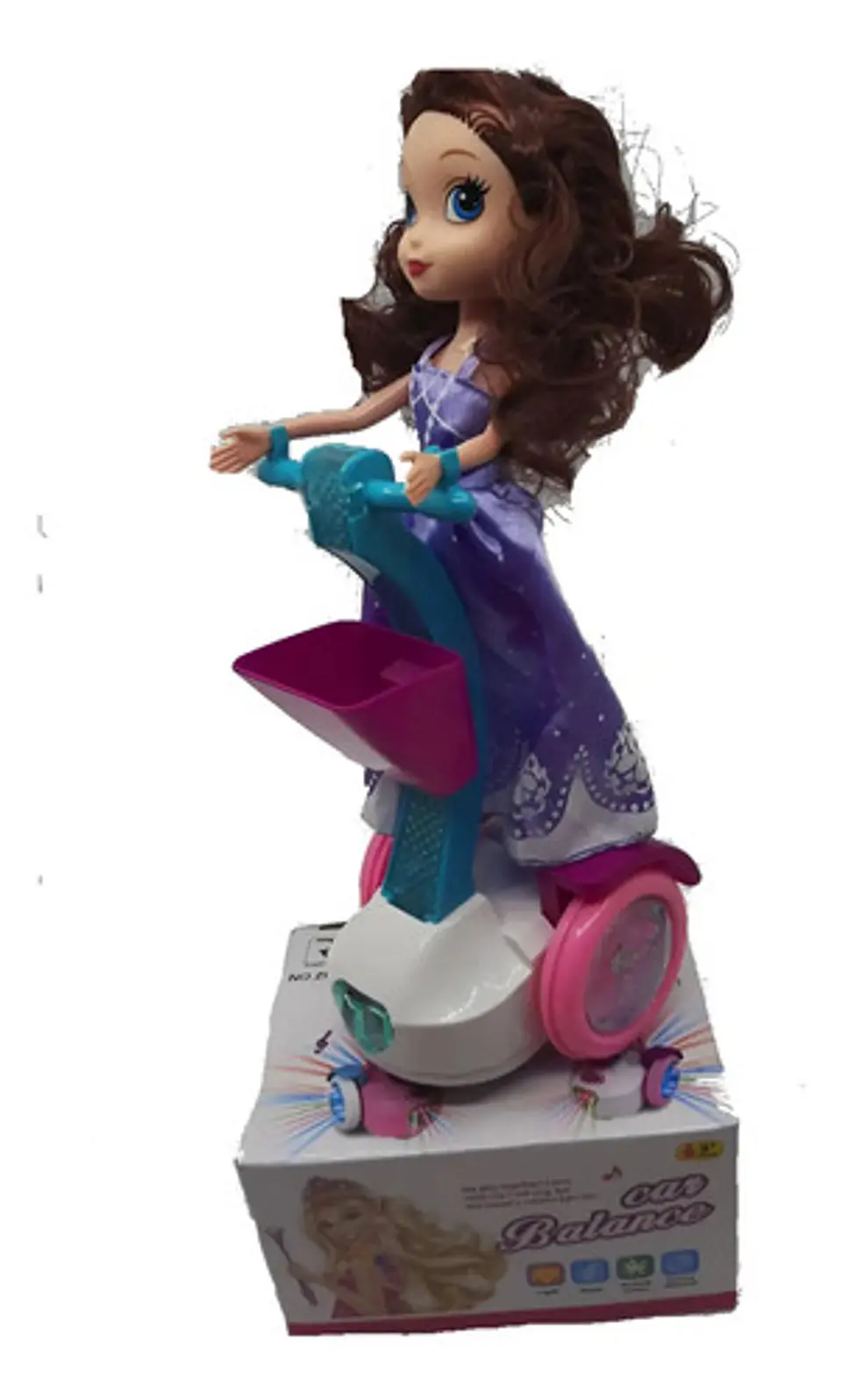 Muñeca Princesa Baile Musical Patineta Scooter + Baterias 2