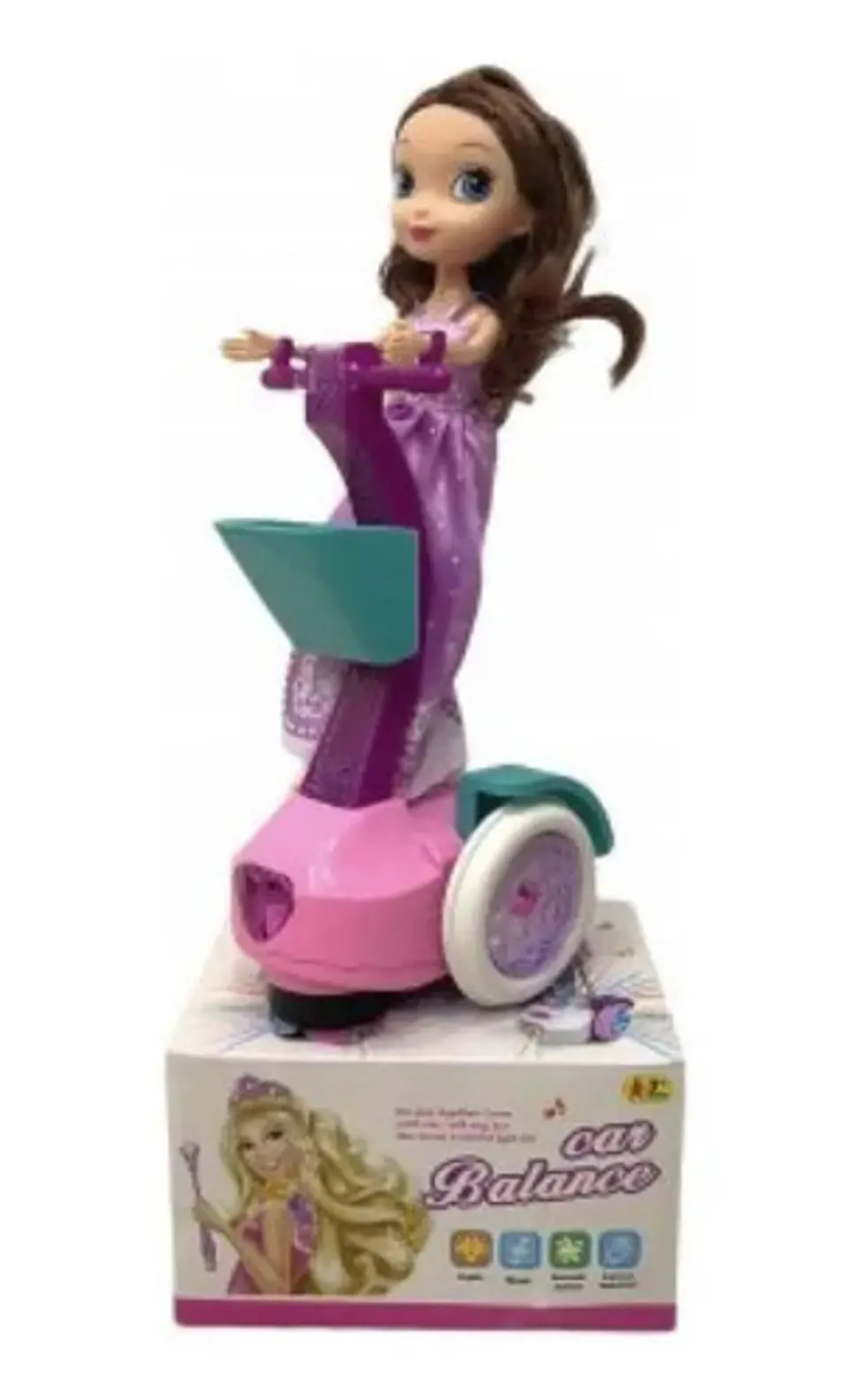 Muñeca Princesa Baile Musical Patineta Scooter + Baterias 3