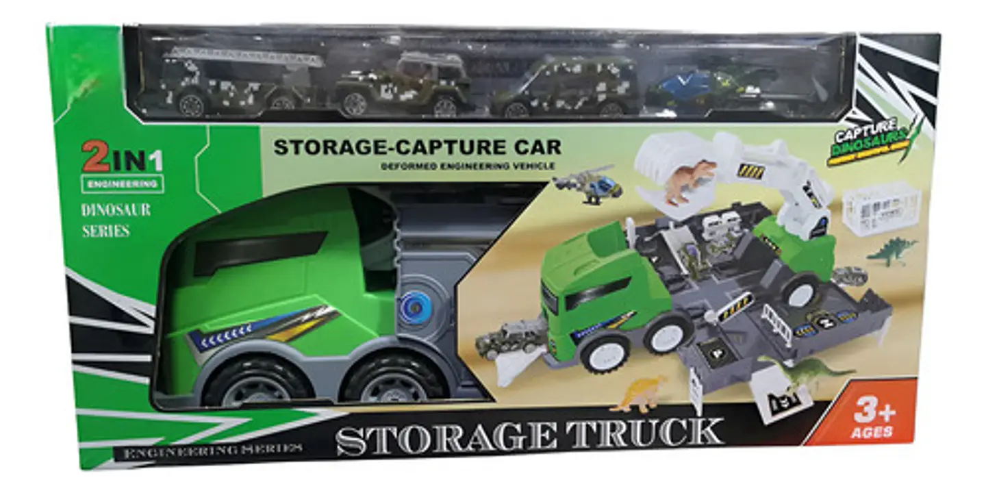 Mula Camion Construccion Tractomula Juguete 4 Vehiculos 10