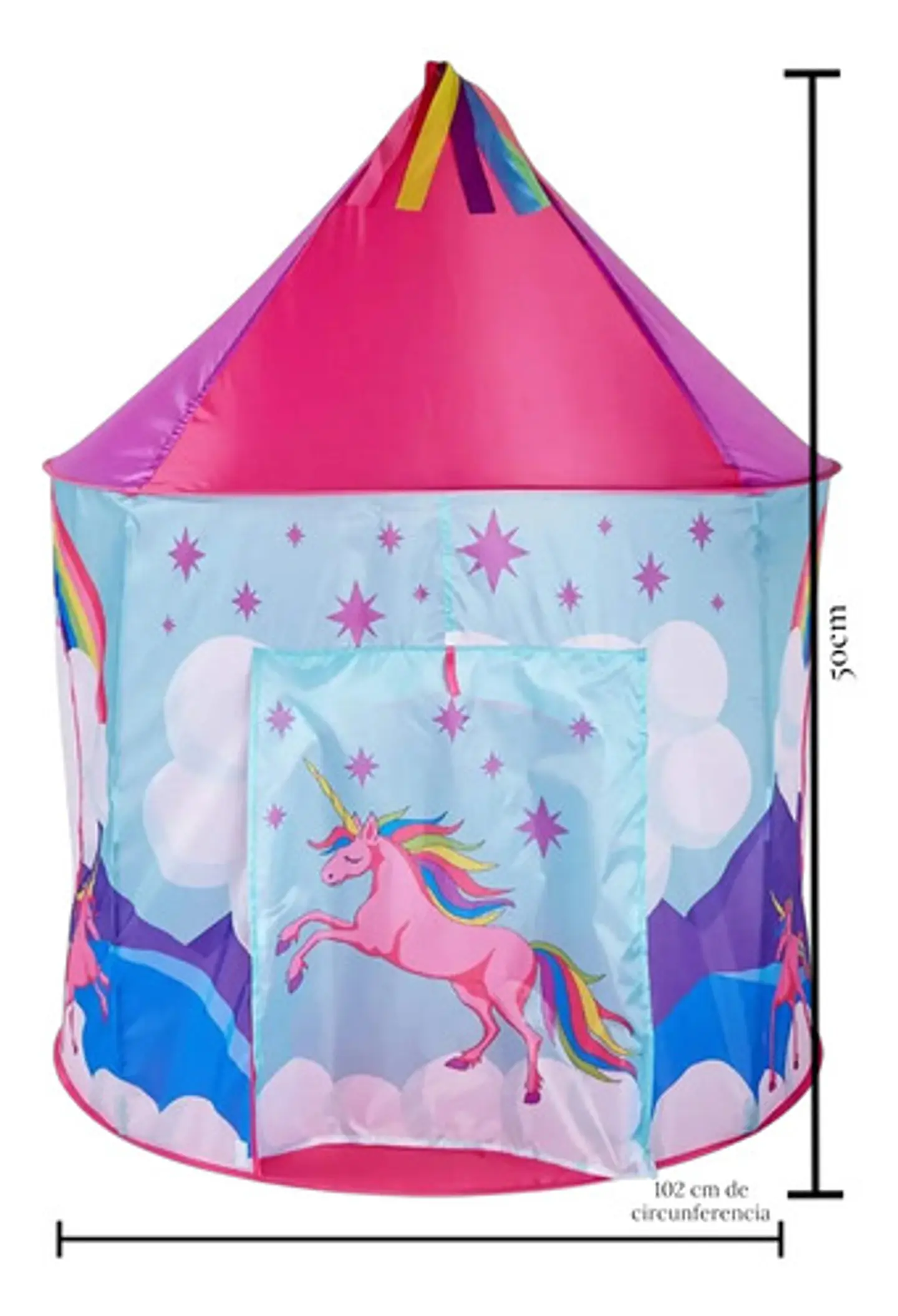 Carpa Juego Unicornio Rosa Unicórnio 135cm Plástico +3 Años 2