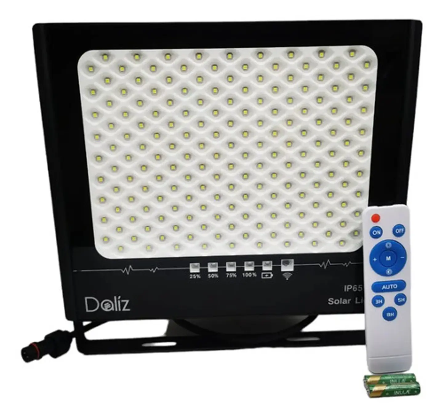 Reflector Solar Control Remoto 100w Luz Fria 6500k Daliz 1