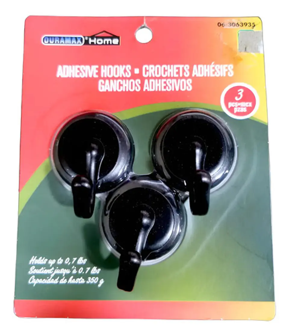 Ganchos Perchero Adhesivos 3pcs Plastico 2