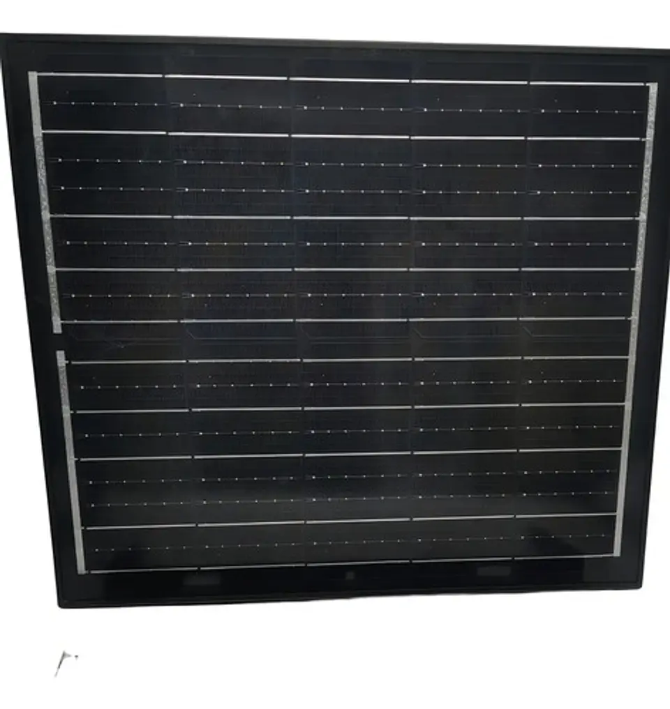 Reflector Solar Daliz 50w 6500k Control Remoto Carcasa Negra 5v Negro Blanco Frío 1