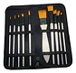 Pinceles Set X 10 Unds Oleo Pintura Acrilico Artista Cerdas Naranja Oscuro - Miniatura 1