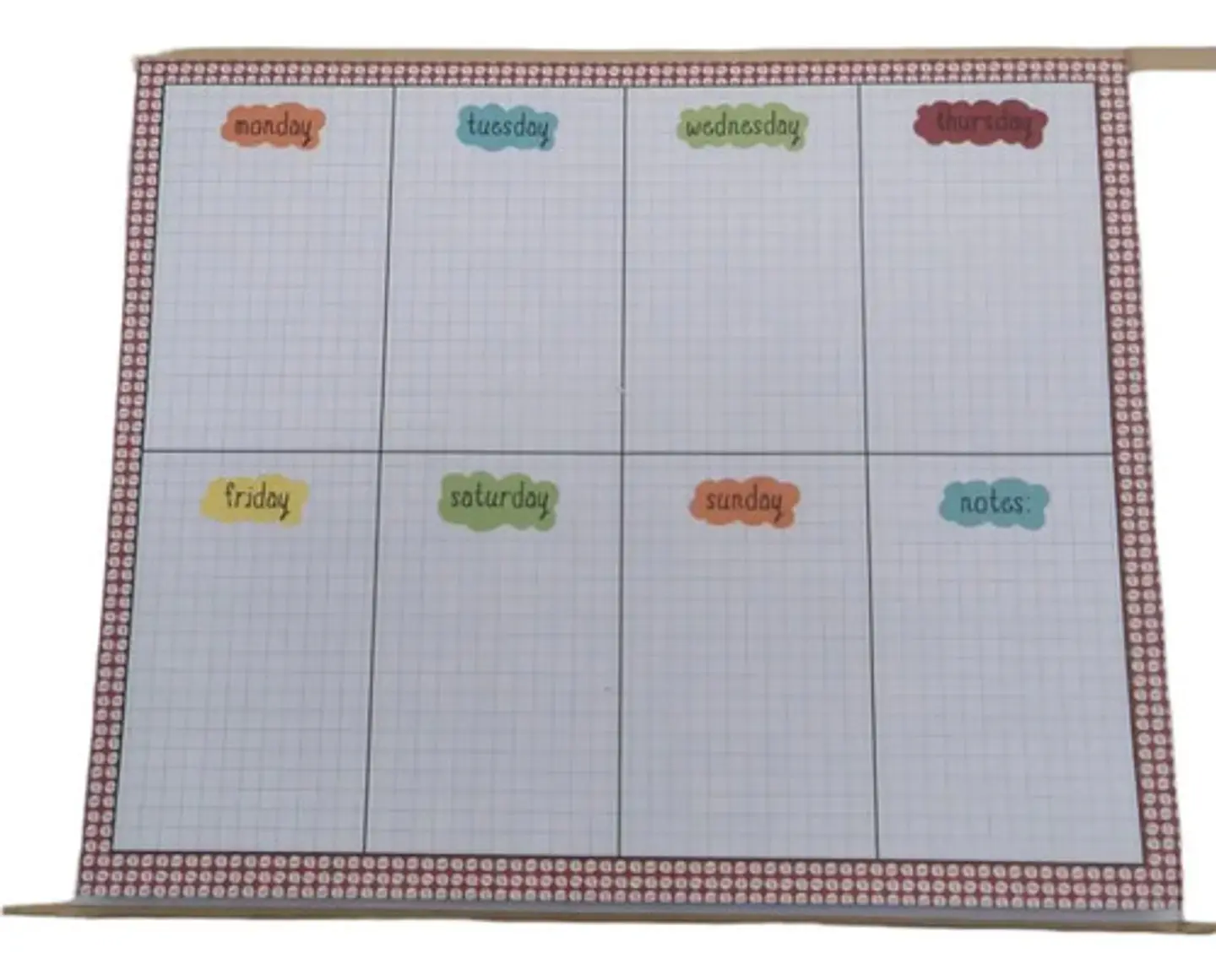 Agenda Planeador Organizador Semanal Notas 7