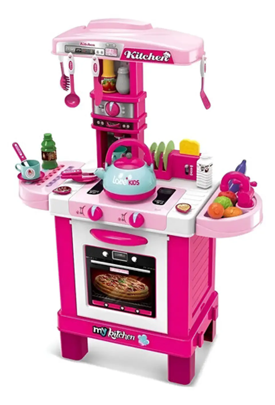 Set Cocina De Juguete Infantil Vapor Agua Sonidos Y Luz  8