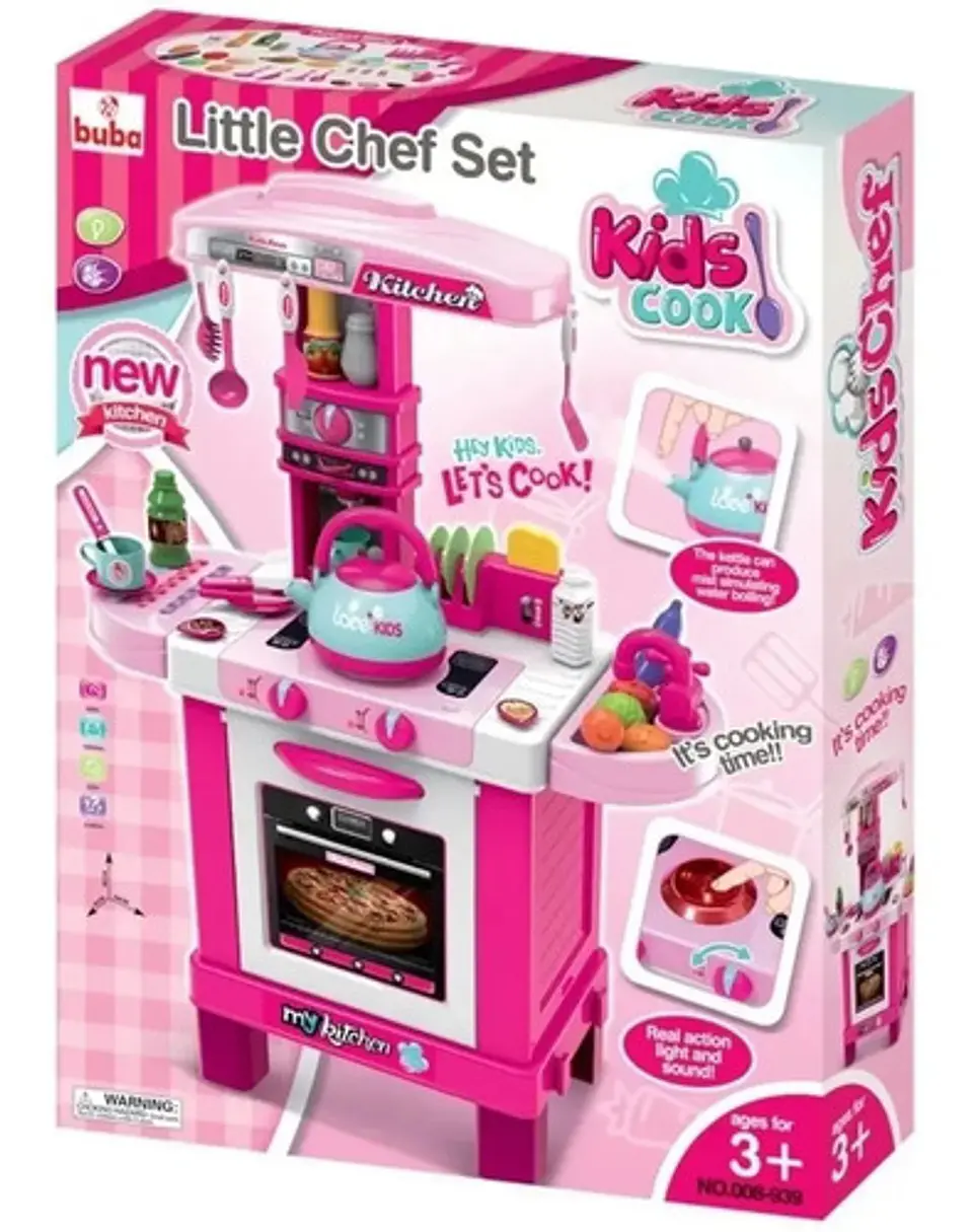 Set Cocina De Juguete Infantil Vapor Agua Sonidos Y Luz  10