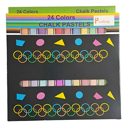 Tiza Escolar Colores Pastel Chalk X 24  Pastel