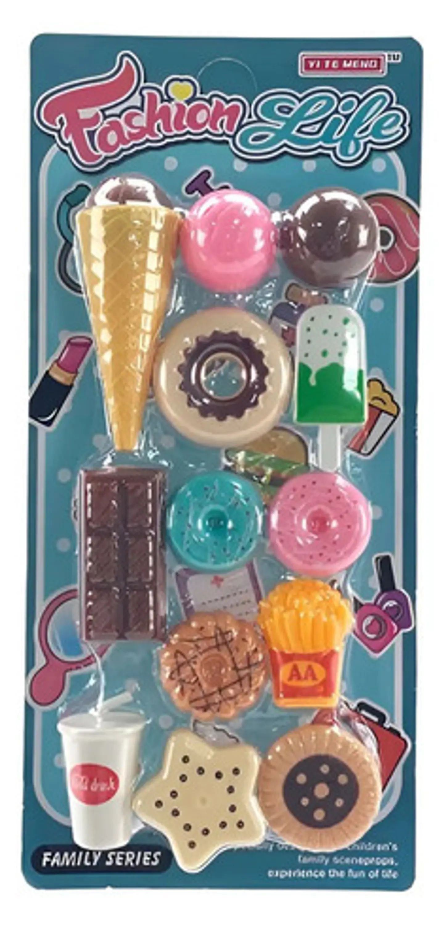 Set Comida Juguete Montoy 13 Piezas Plástico Dulces Helado 1