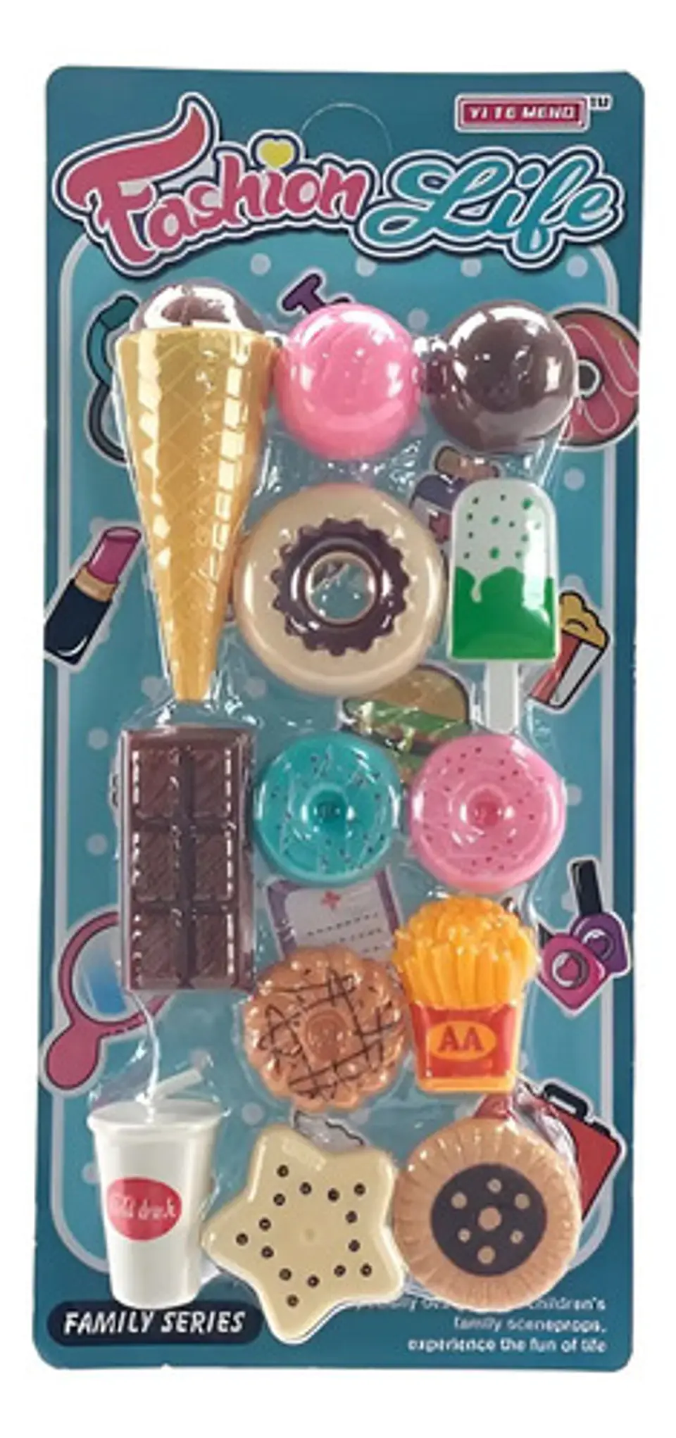 Set Comida Juguete Montoy 13 Piezas Plástico Dulces Helado 1