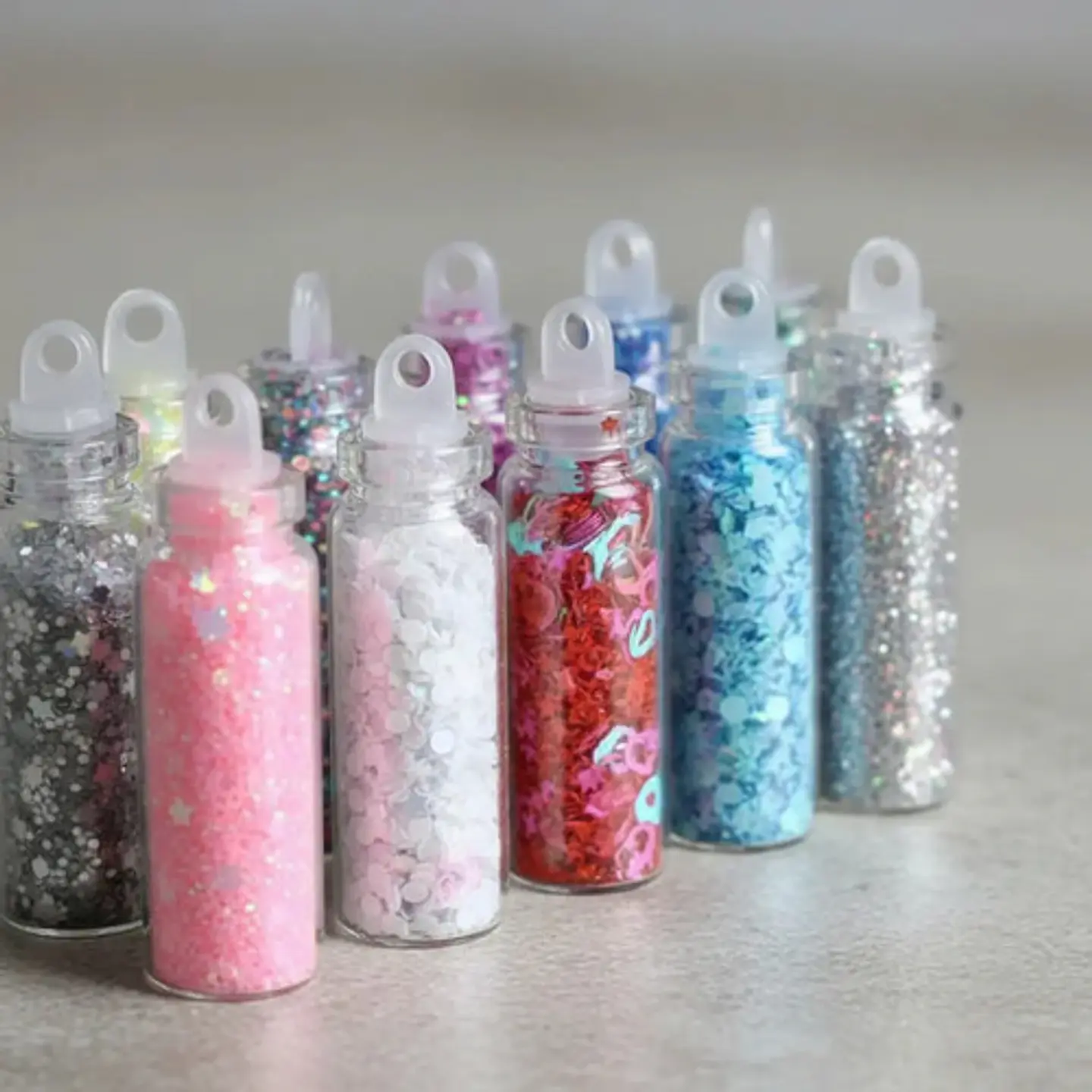Escarcha Brillantina Lentejuelas Mini-botellas X40 Unidades 4