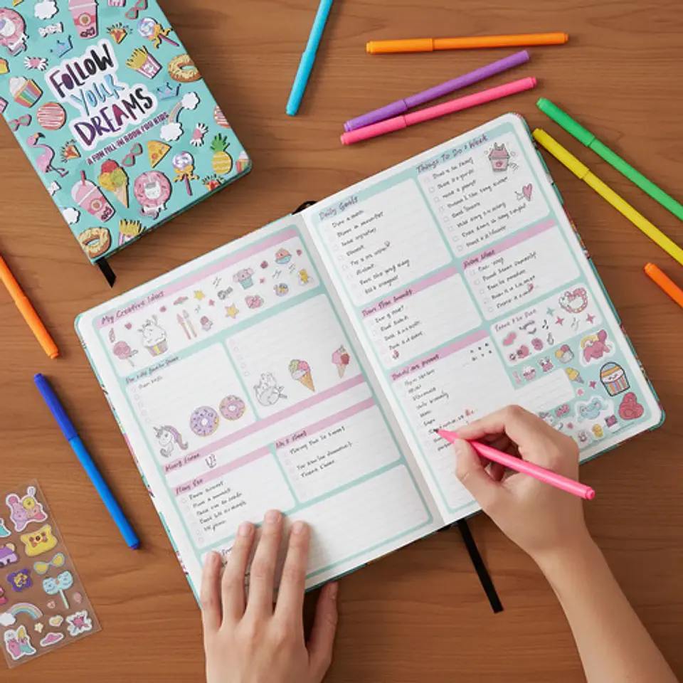 Cuaderno Diario Agenda Actividades Creativo Planes  5