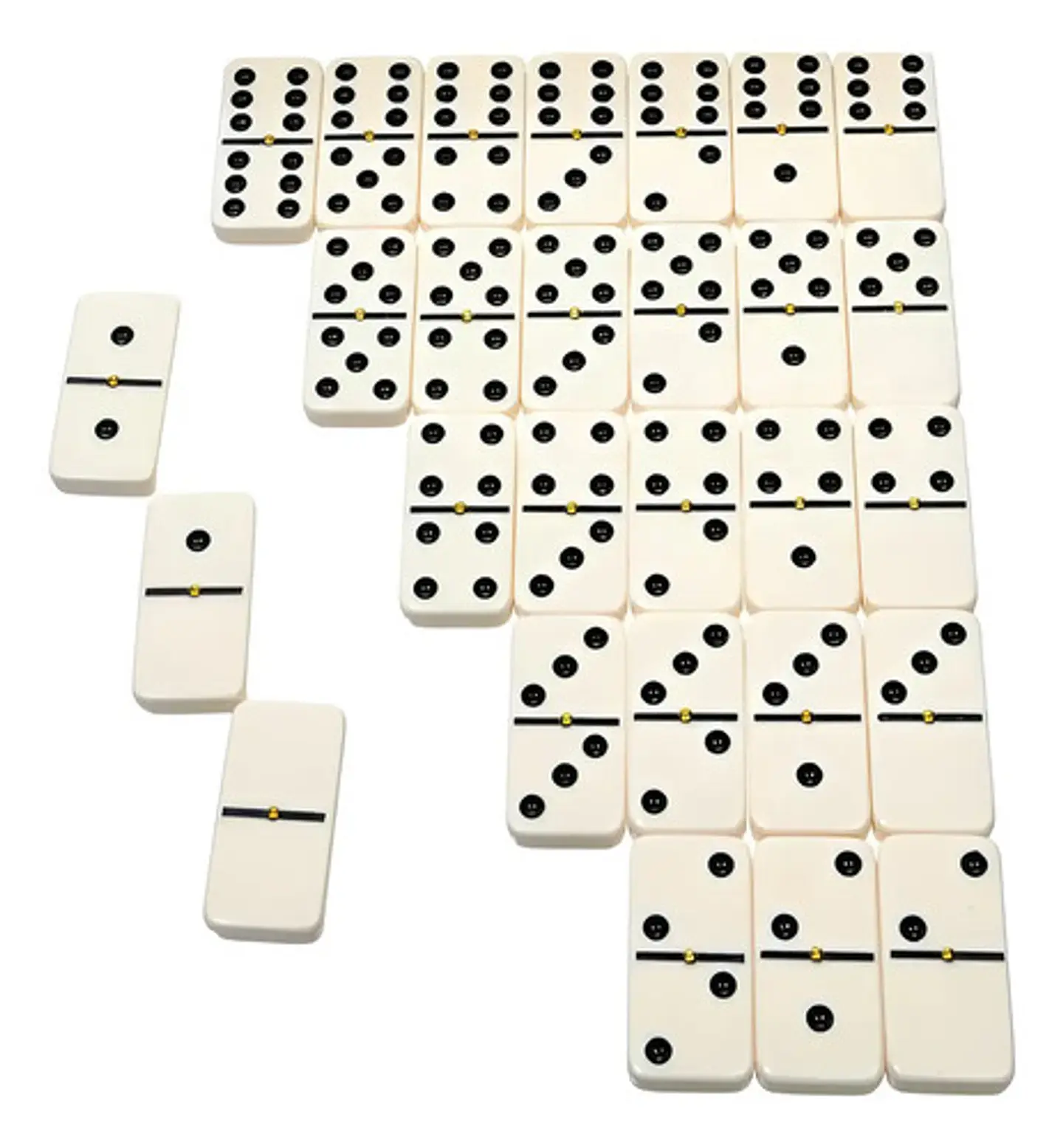 Dominó Grueso Profesional 28 Fichas Macrooutlet Resina Marfil 50mm 3