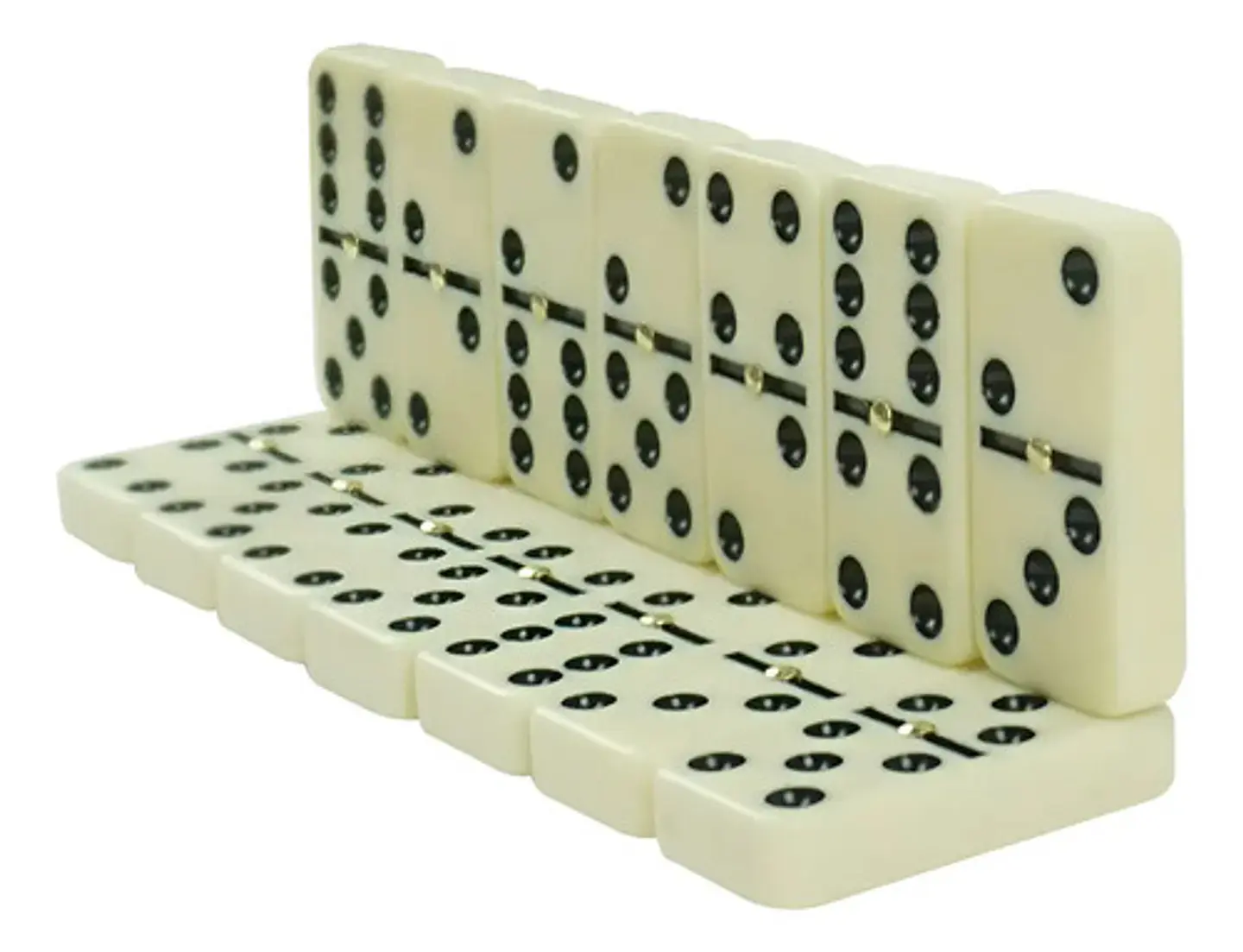 Dominó Grueso Profesional 28 Fichas Macrooutlet Resina Marfil 50mm 5