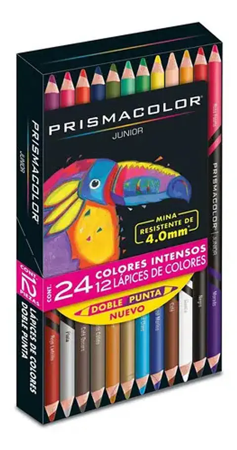 Colores Prismacolor Junior Doble Punta 4mm Caja X12