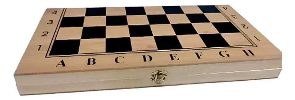 Ajedrez Madera Juego Mesa Numeros Letras 34cm 5
