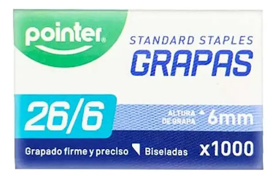 Grapa, Gancho Cosedora X 1000 Ref 26/6 Pointer 2
