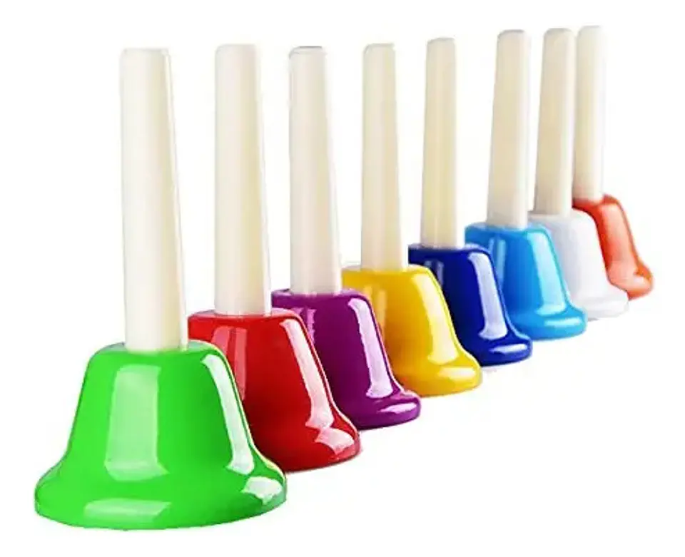 Kit 8pcs Campanas De Percusión Infantil De Mano Instrumentos 4