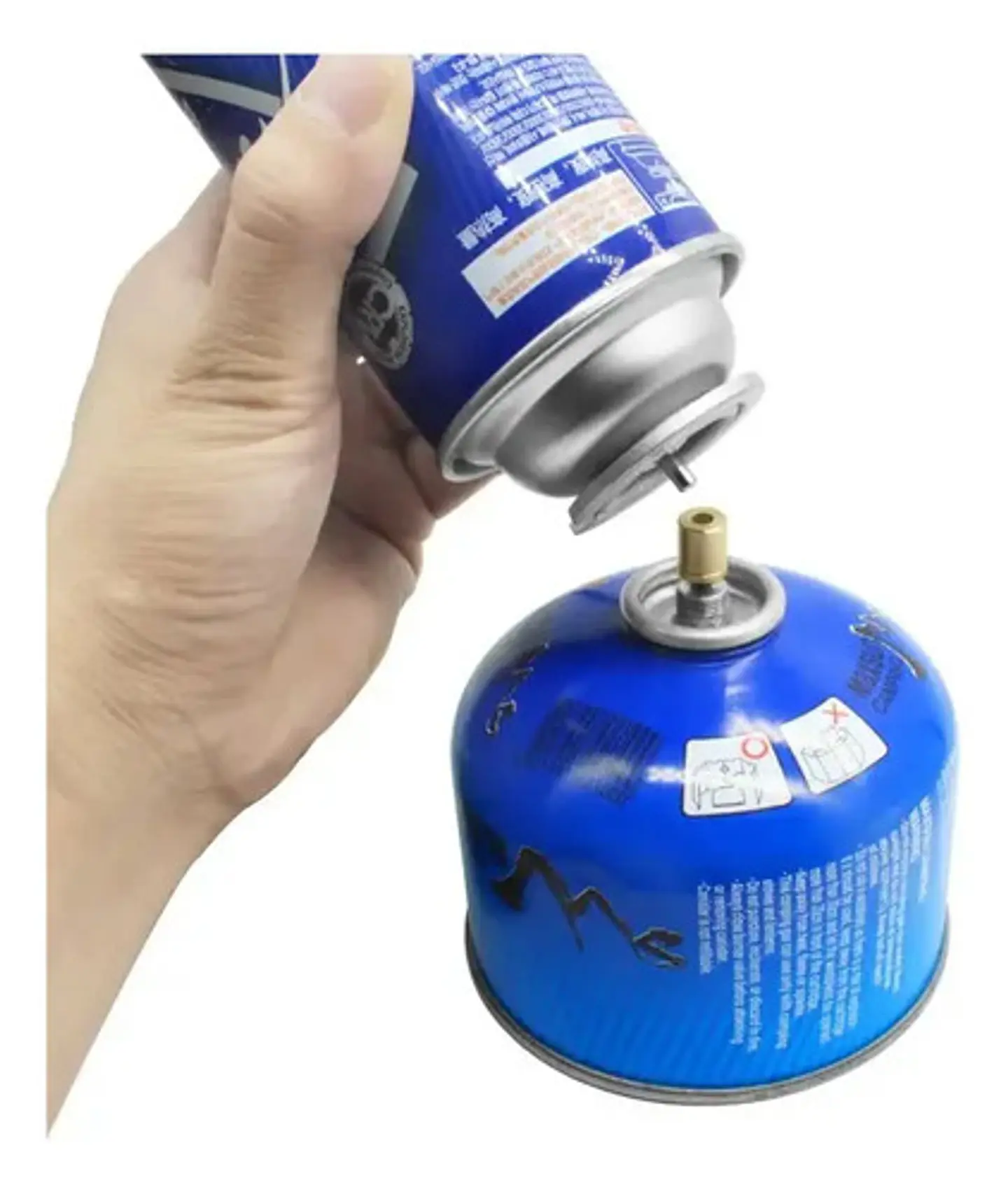 Adaptador Recarga Gas Válvula Llena Cartucho Butano Camping 1