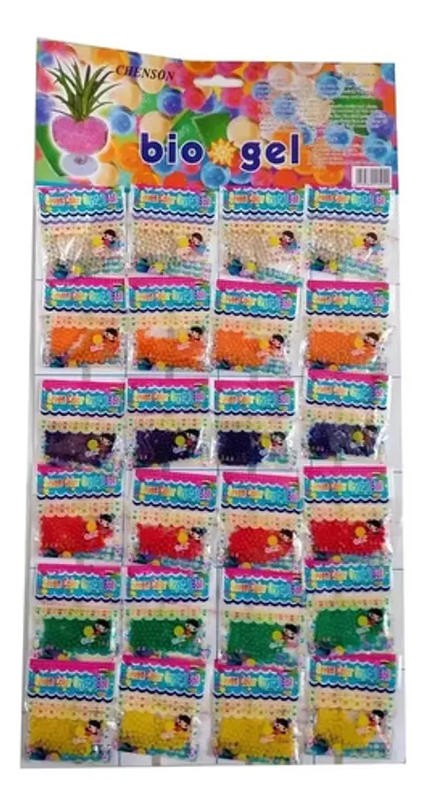 Perlas Hidrogel Biogel 24 Bolsas 6 Colores Decoración Plantas