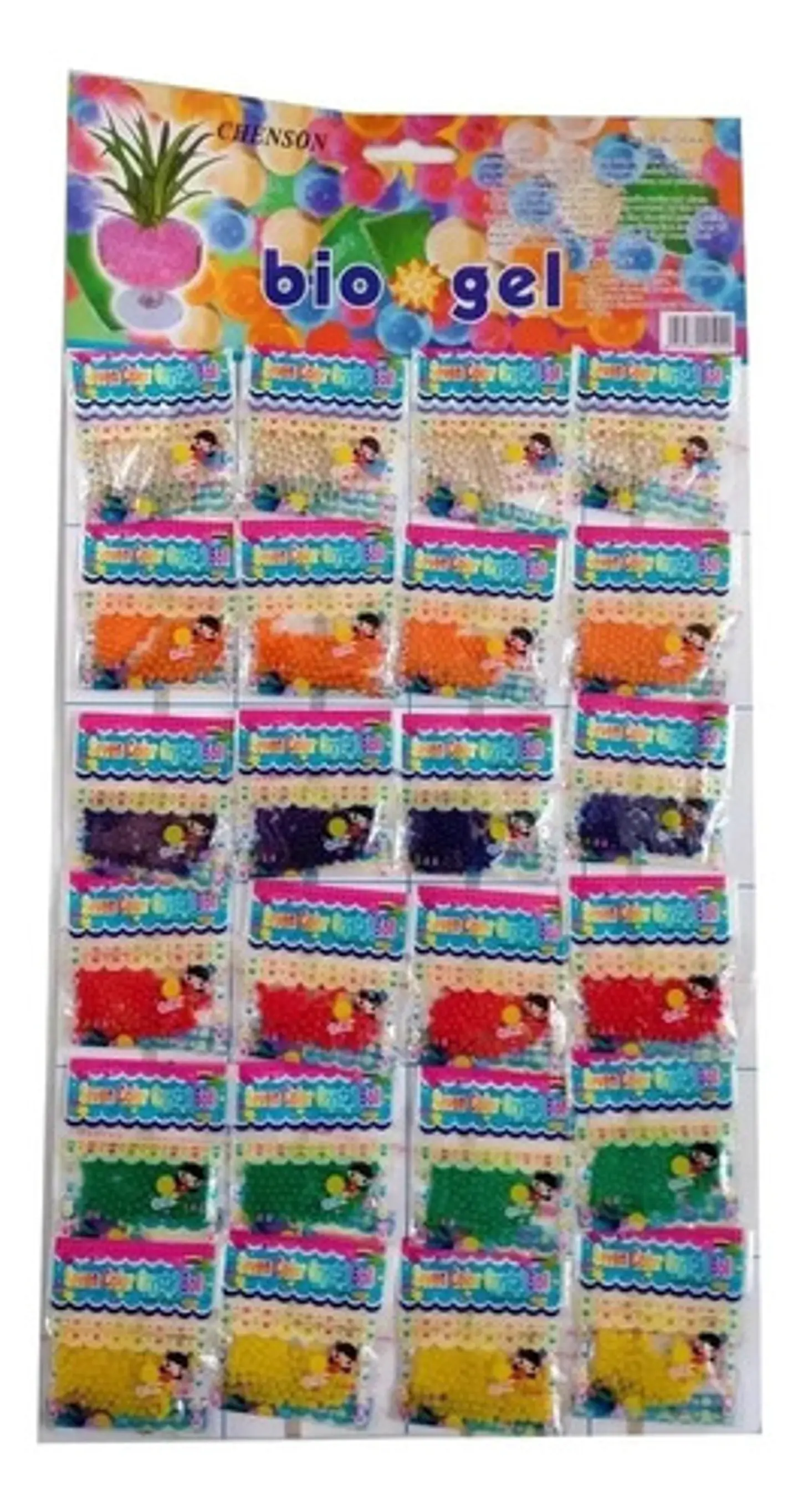 Perlas Hidrogel Biogel 24 Bolsas 6 Colores Decoración Plantas 1